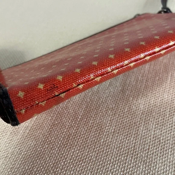 💐 Fossil Corner Zip Key-per Wristlet Wallet Tangerine/Brown - Picture 4 of 9